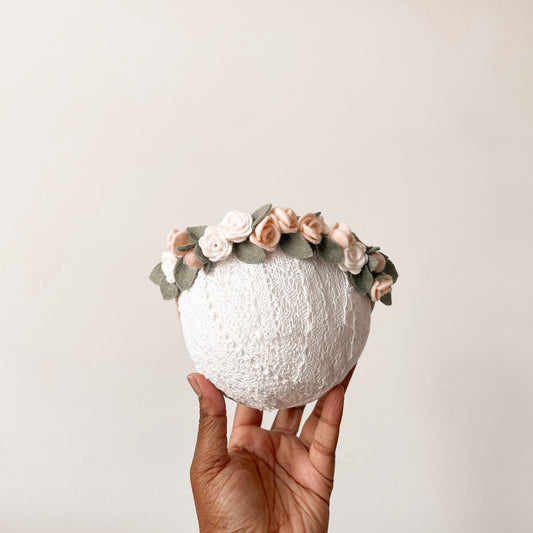 dainty boho rose full flower crown