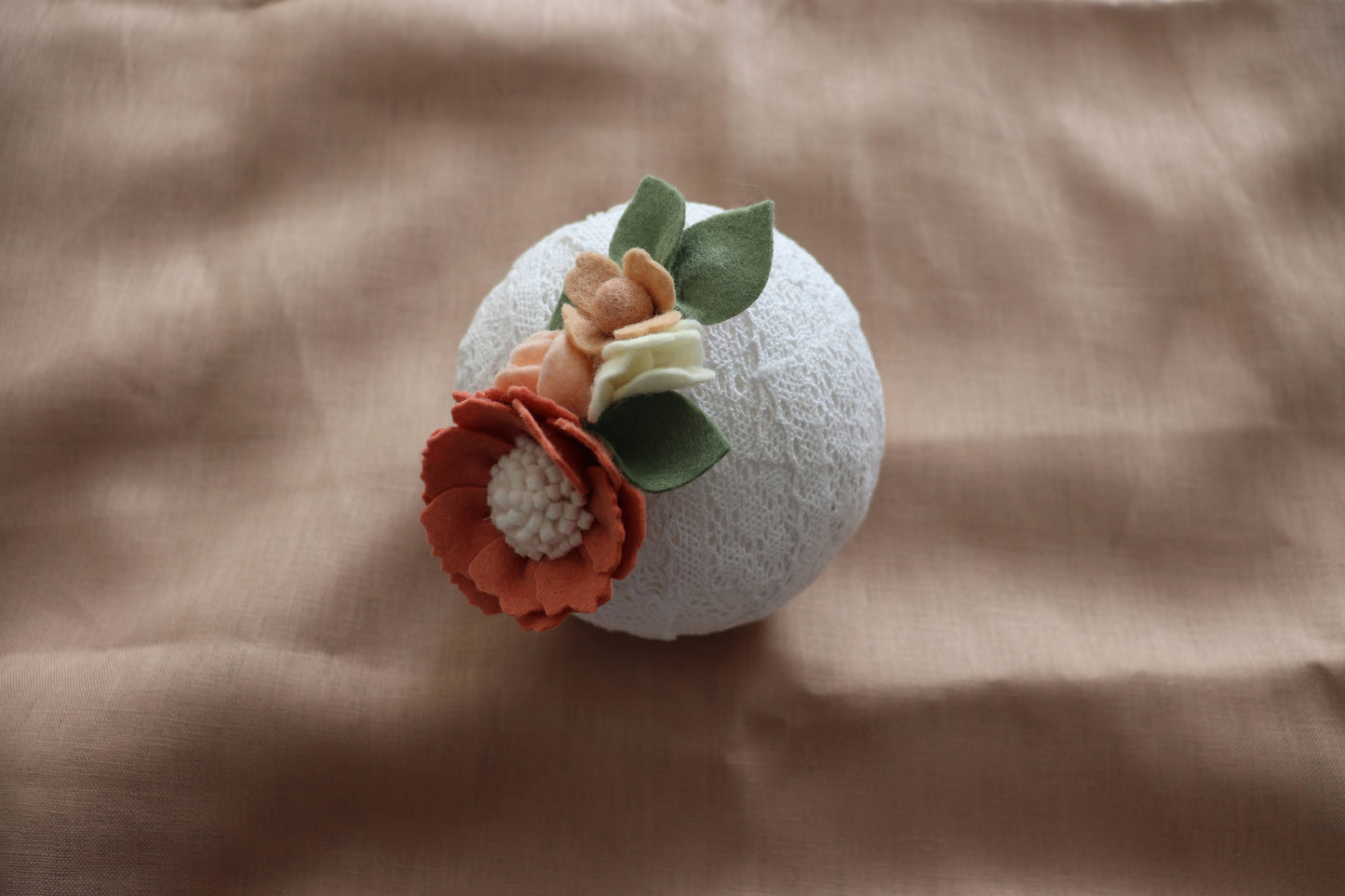 floral half crown | blush
