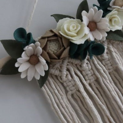 wildflower macrame bow holder
