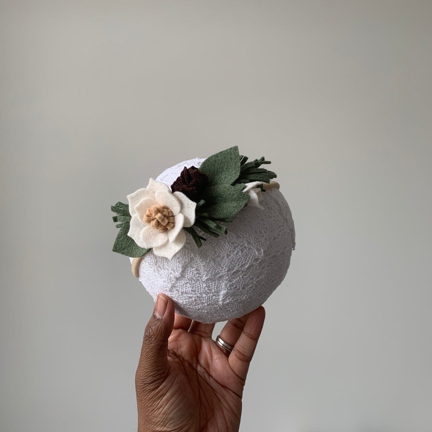 magnolia half crown
