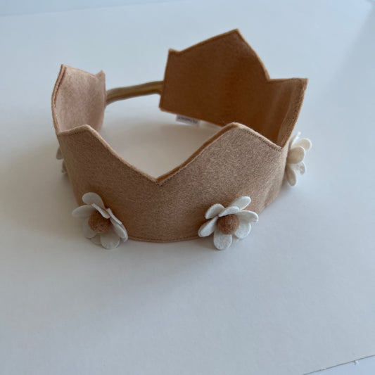 Neutral Boho Daisy Crown