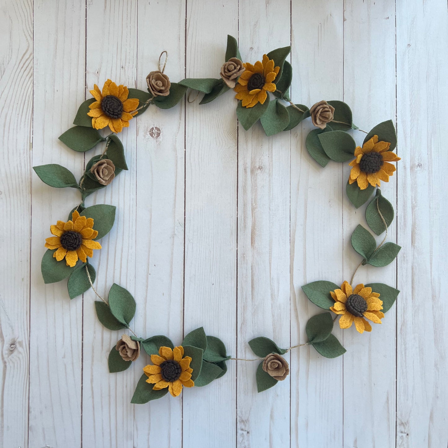 sunflower and rose garland
