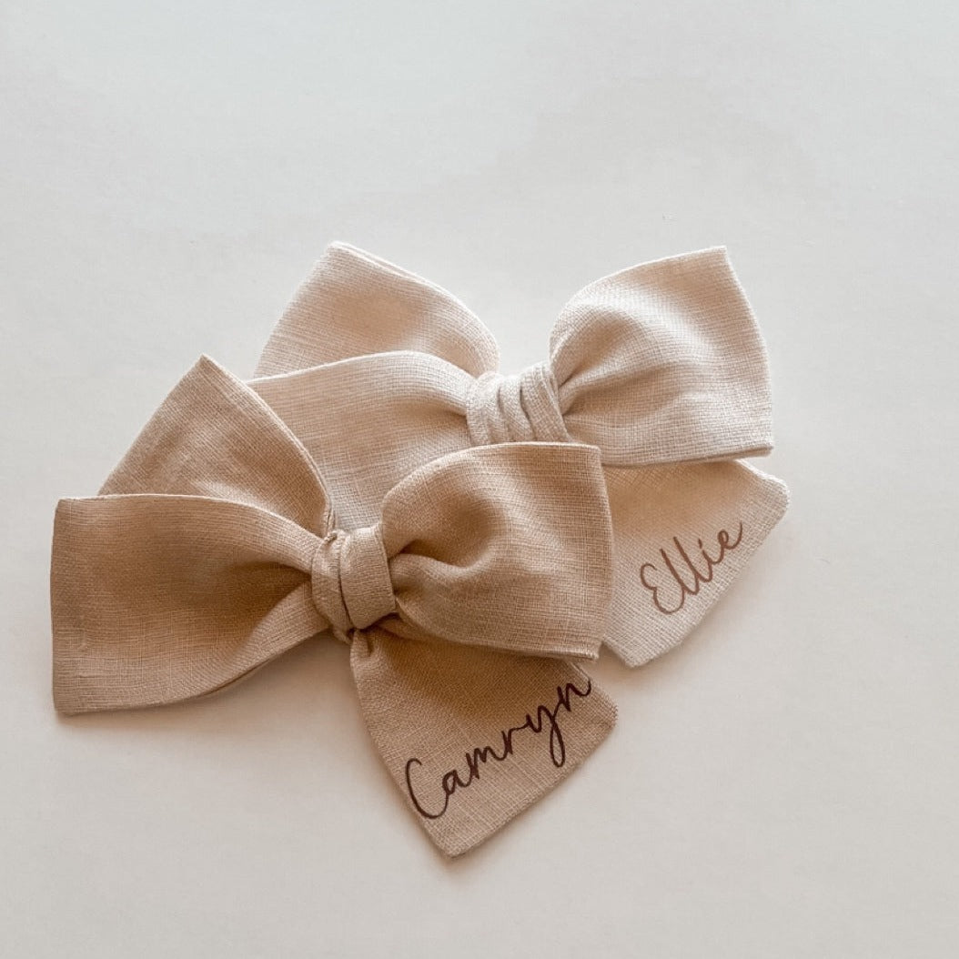 personalized name bow