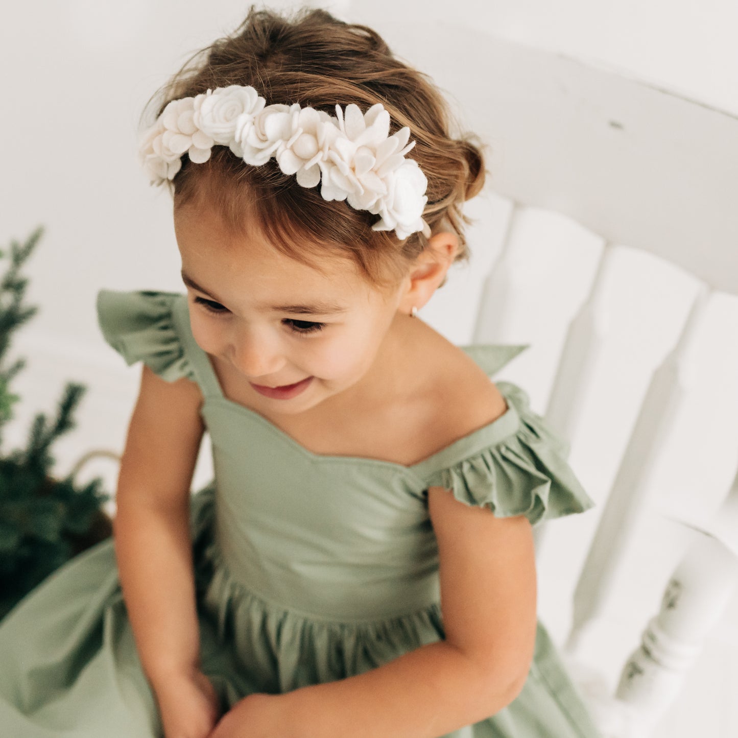 white and linen full crown