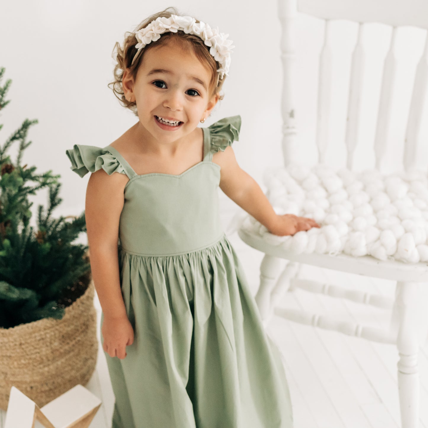 white and linen full crown