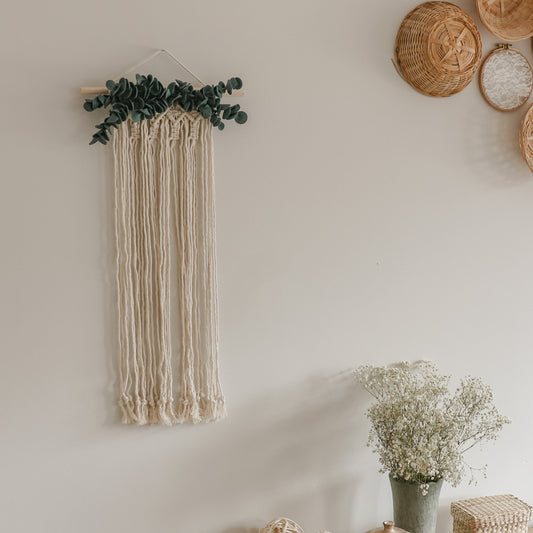 eucalyptus macrame bow holder