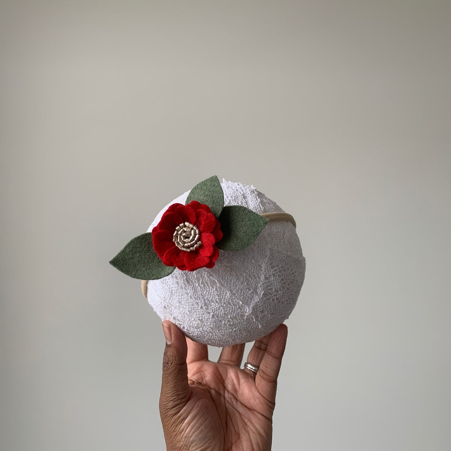 red holiday flower