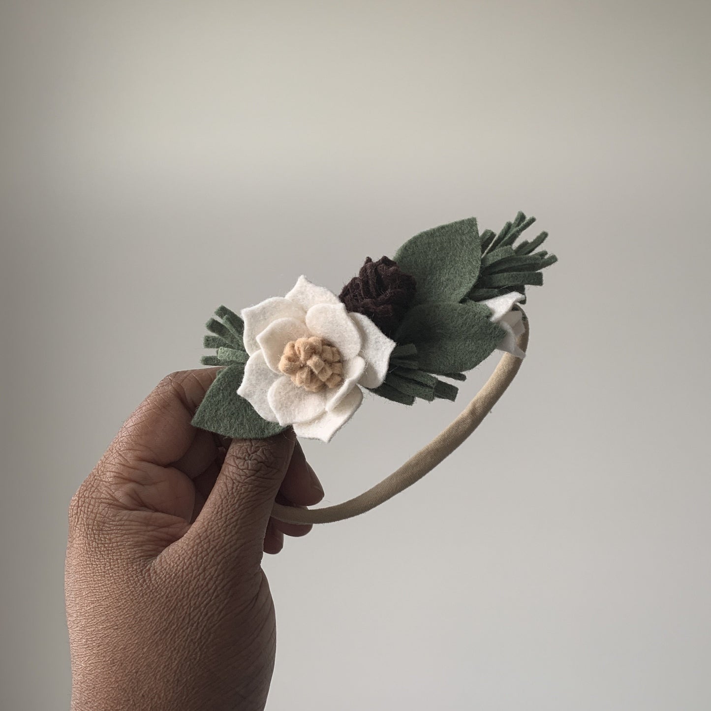 magnolia half crown