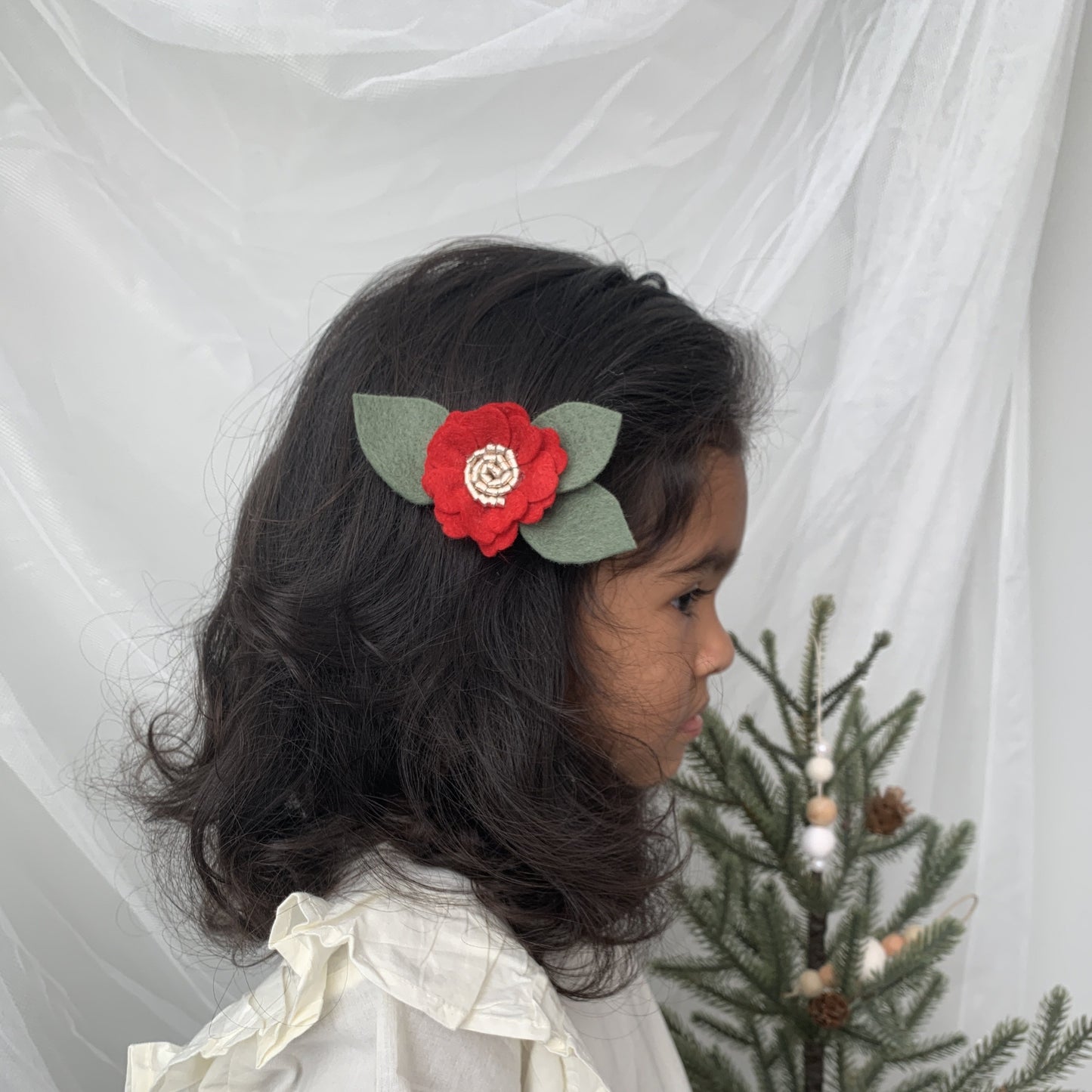 red holiday flower