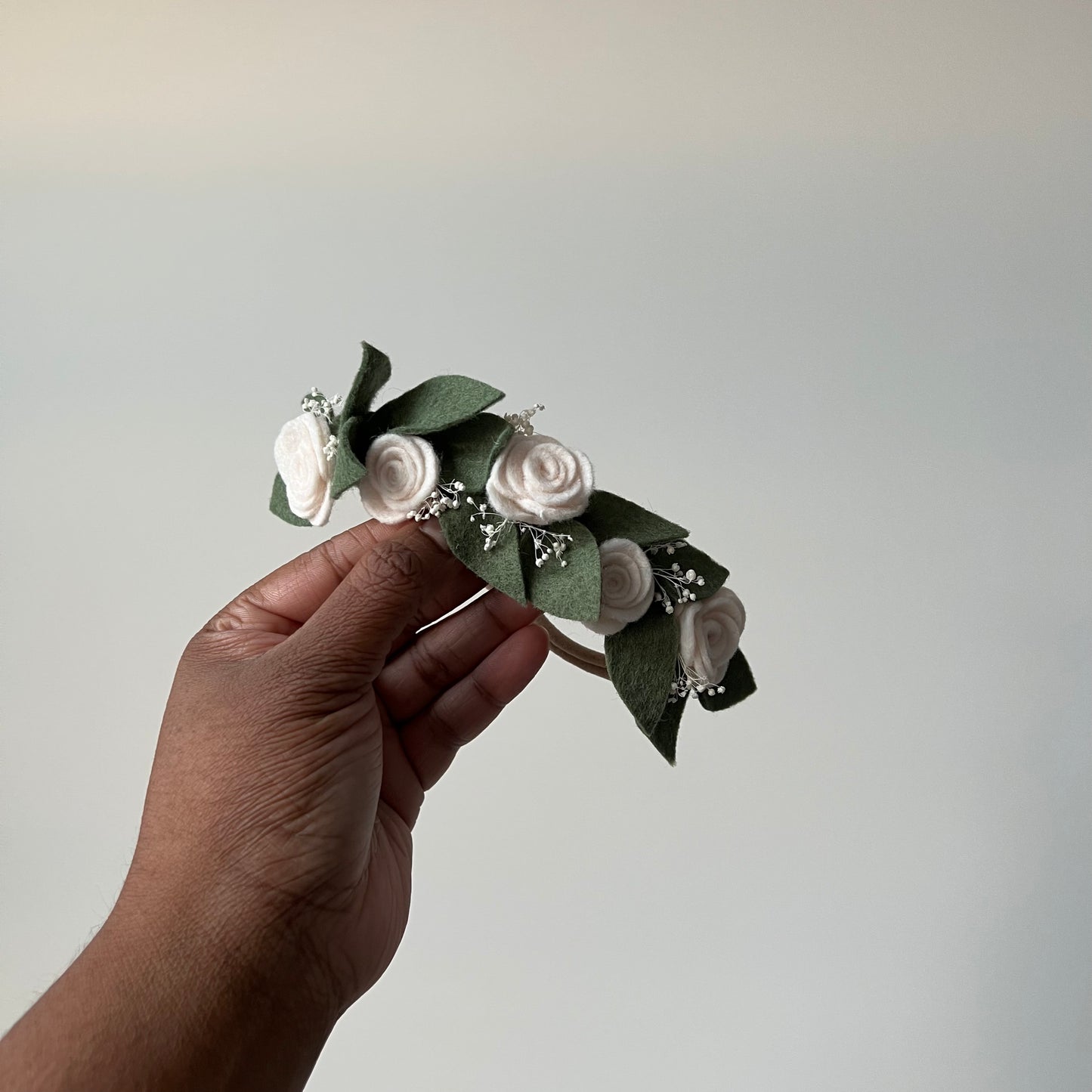 boho rose full flower crown