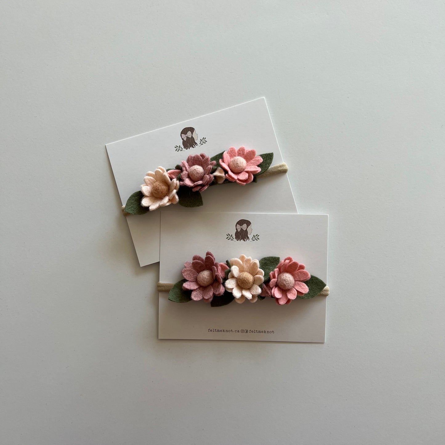 teeny blush daisy half crown