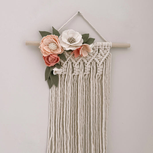 blush macrame bow holder