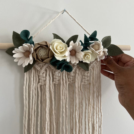 wildflower macrame bow holder