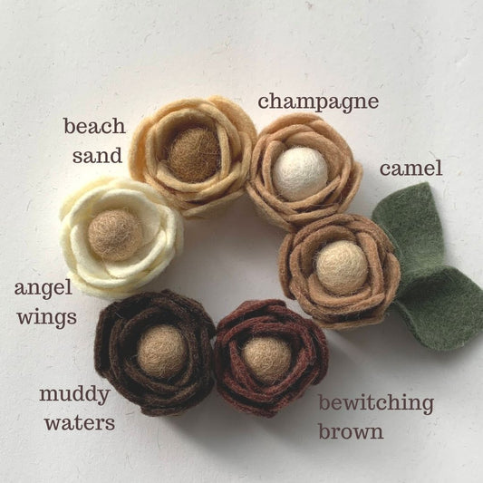 neutral button roses